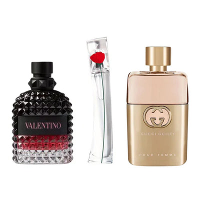 3er Duft-Set: Gucci Guilty, Valentino Intense and Flower By Kenzo - 100ml