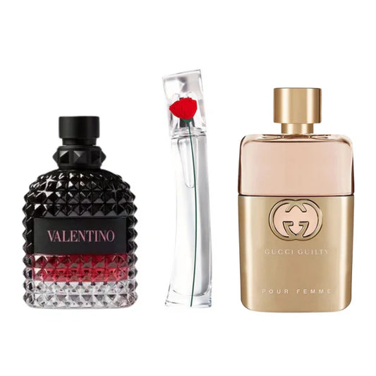 3er Duft-Set: Gucci Guilty, Valentino Intense and Flower By Kenzo - 100ml