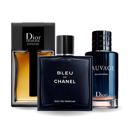 3er Duft-Set: Sauvage Dior, Bleu de Chanel and Dior Homme Intense - 100ml