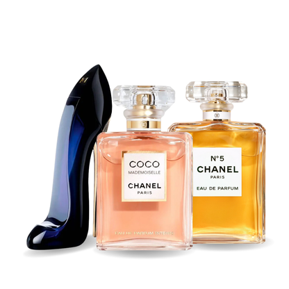 3er Duft-Set: GOOD GIRL, Chanel COCO MADEMOISELLE and Chanel Nº5 - 100ml
