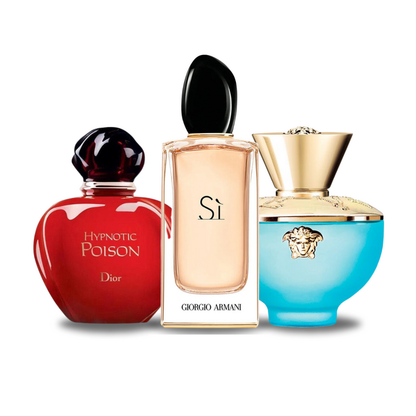 3er Duft-Set: Dior HYPNOTIC POISON, Giorgio Armani SÌ and Versace DYLAN TURQUOISE - 100ml